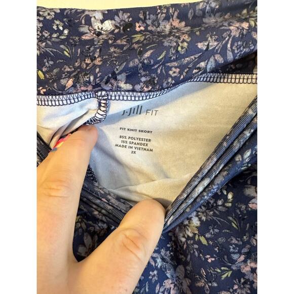 J. Jill Plus Size Fit Knit Performance Skort Stretch Floral  Athleisure Size 2X - Picture 4 of 4